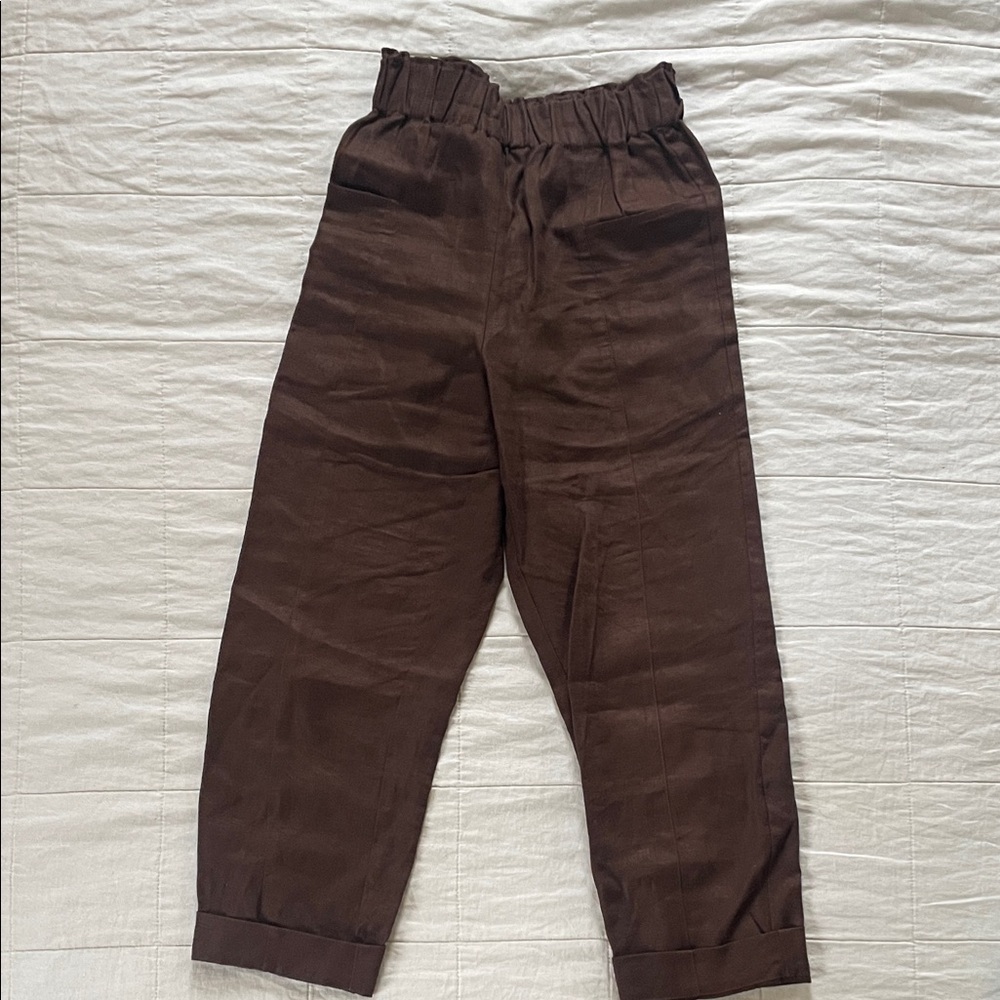 Brown Linen Pants Ozma of California